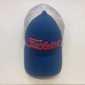 Titleist Blue Mesh Cap with Red Embroidery